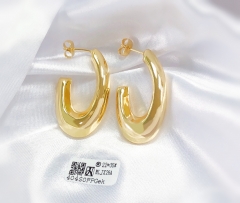 Earrings Gold Polished