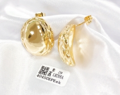 Earrings Gold Polished