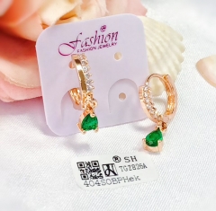 Earrings Gold Artificial Gemstones