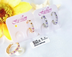 Earrings Gold/Silver Artificial Gemstones