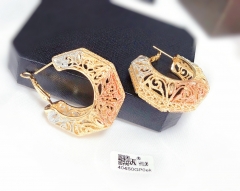 Earrings Gold Hollow Fashion