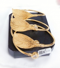 Bracelet Gold Artificial Gemstone Leaf