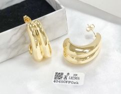 Earrings Gold Polished