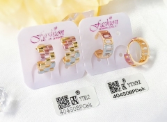 Earrings Colorblock Polished