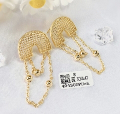 Earrings long gold fashion