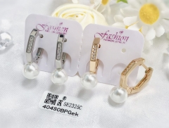 Earrings Gold/Silver Pearl