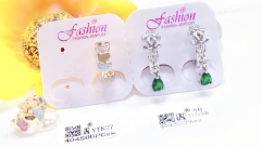 Earrings Polished Artificial Gemstones