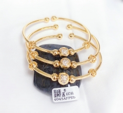 Bracelet gold beads polished