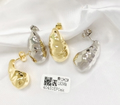 Earrings Gold/Silver Polished