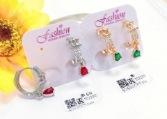 Earrings Gold/Silver Artificial Gemstones