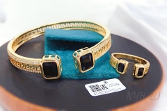 Bracelet Gold Hollow Artificial Gemstones