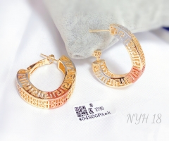 Earrings Colorblock Hollow Fashion