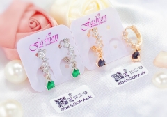 Earrings Artificial Gemstone Polished