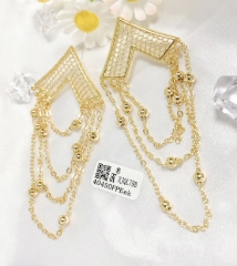 Earrings Long Gold Fashion