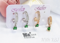 Earrings Gold/Silver Artificial Gemstones