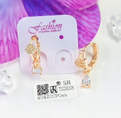 Earrings Gold Artificial Gemstones