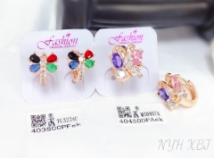 Earrings Gold Artificial Gemstones