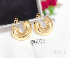 Earrings Gold Polished