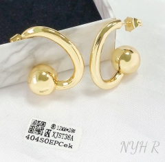 Earrings Gold Polished