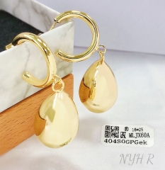 Earrings Gold Polished