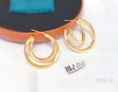 Earrings Gold Polished