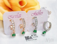 Earrings Gold/Silver Artificial Gemstones