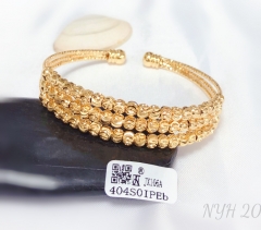 Bracelet gold beads polished