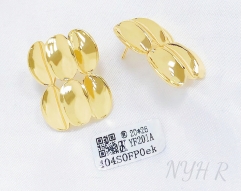 Earrings Gold Polished