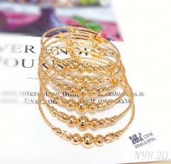 bracelet gold beaded polished