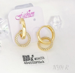 Earrings Gold Artificial Gemstones