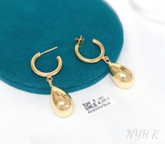 Earrings Gold Polished