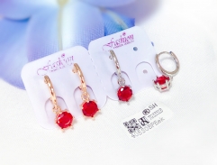 Earrings Gold/Silver Artificial Gemstones