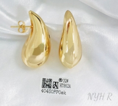 Earrings Gold Polished