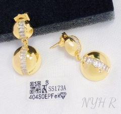 Earrings Gold/Silver Artificial Gemstones