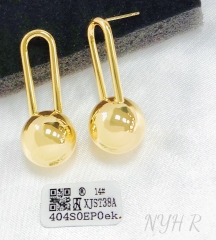 Earrings Gold Polished