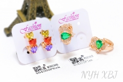 Earrings Gold Artificial Gemstones