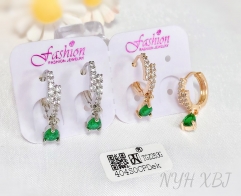 Earrings Gold/Silver Artificial Gemstones