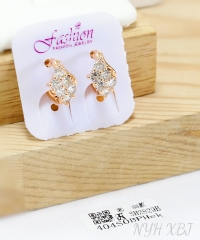 Earrings Gold Artificial Gemstones