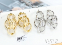 Earrings Gold/Silver Polished