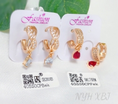 Earrings Gold Artificial Gemstones