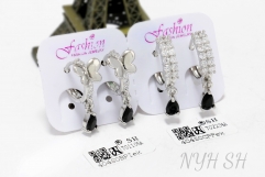 Earrings Silver Artificial Gemstones