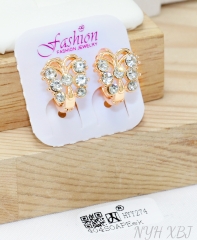 Earrings Gold Artificial Gemstones