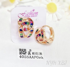 Earrings Gold Artificial Gemstones