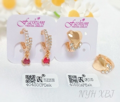 Earrings Gold Artificial Gemstones