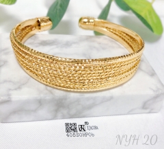 bracelet polished gold simple