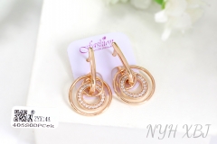 Pendant Earrings Artificial Gemstone Polished Rose Gold