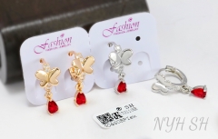 Earrings Artificial Gemstone Polished Irregular Design