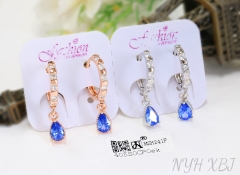 Pendant Earrings Polished Artificial Gemstones