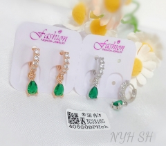 Pendant Earrings Artificial Gemstones