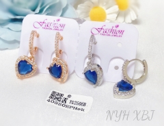 Pendant Earrings Artificial Gemstone Bright